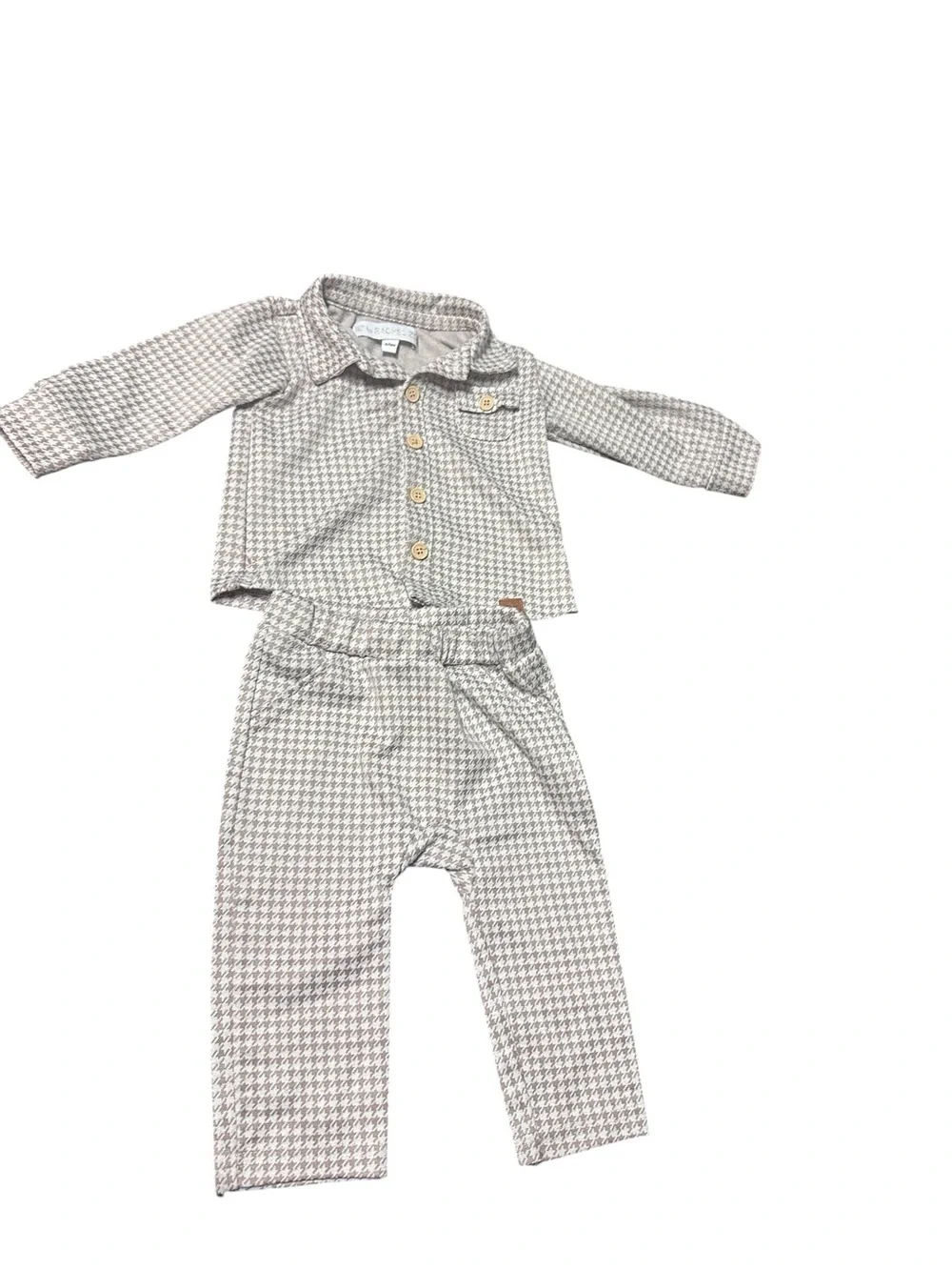 RZ by Rachel Zoe baby boy’s houndstooth 2 piece outfit set 6-9M